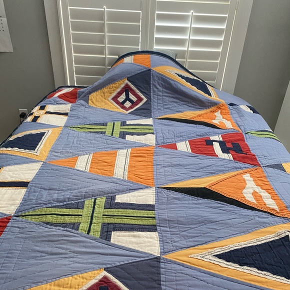 Pottery Barn Kids Vintage Sub Nautical flag new without tag Pottery Barn Kids Vintage Sub Nautical flag new without tag